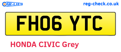 FH06YTC are the vehicle registration plates.