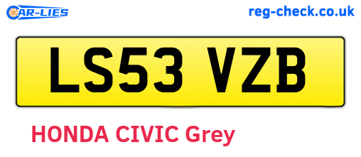 LS53VZB are the vehicle registration plates.