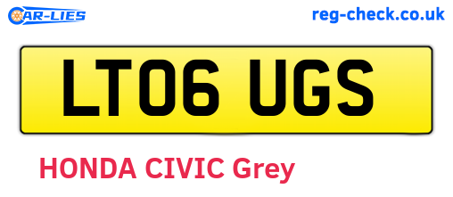LT06UGS are the vehicle registration plates.