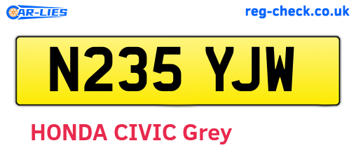 N235YJW are the vehicle registration plates.