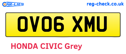 OV06XMU are the vehicle registration plates.