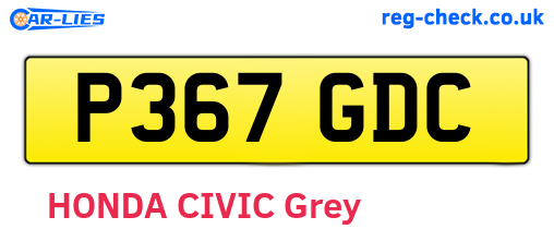 P367GDC are the vehicle registration plates.