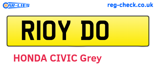 R10YDO are the vehicle registration plates.