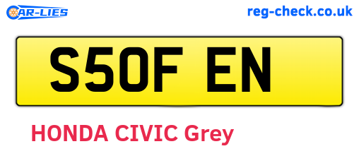 S50FEN are the vehicle registration plates.