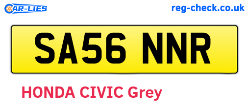 SA56NNR are the vehicle registration plates.