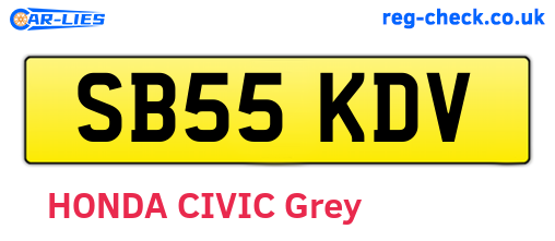 SB55KDV are the vehicle registration plates.