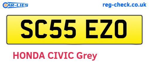 SC55EZO are the vehicle registration plates.