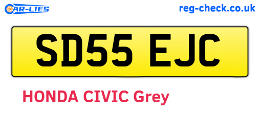 SD55EJC are the vehicle registration plates.