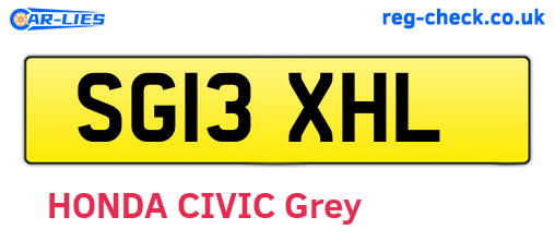 SG13XHL are the vehicle registration plates.