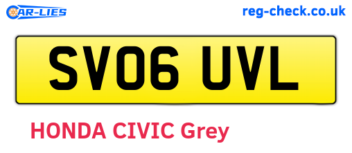 SV06UVL are the vehicle registration plates.