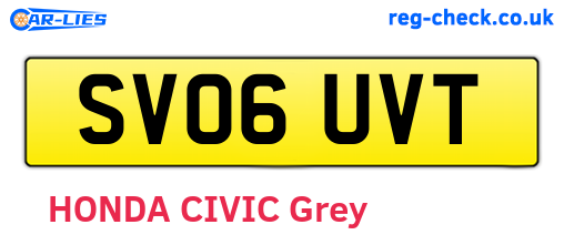 SV06UVT are the vehicle registration plates.