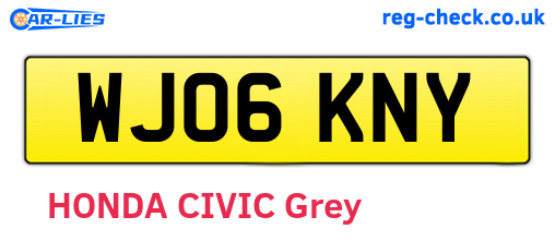 WJ06KNY are the vehicle registration plates.