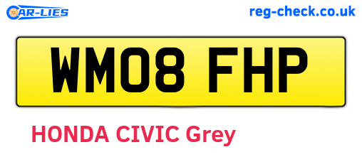 WM08FHP are the vehicle registration plates.