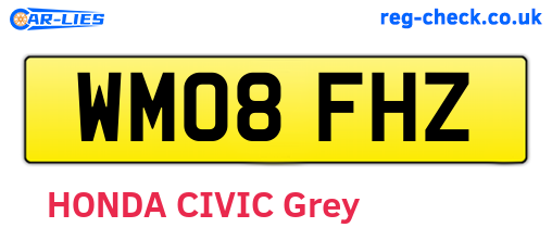 WM08FHZ are the vehicle registration plates.