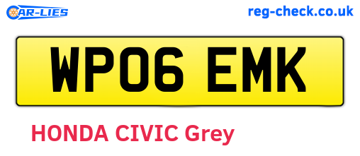 WP06EMK are the vehicle registration plates.