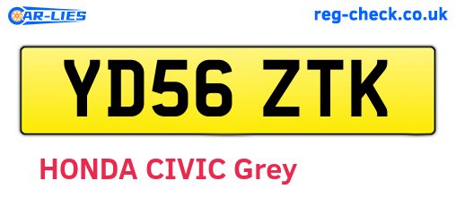 YD56ZTK are the vehicle registration plates.