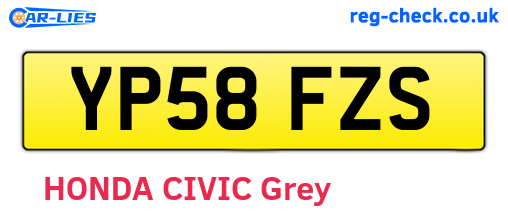 YP58FZS are the vehicle registration plates.