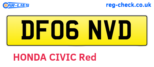 DF06NVD are the vehicle registration plates.