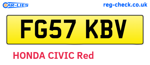 FG57KBV are the vehicle registration plates.