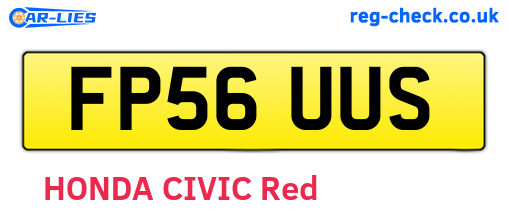 FP56UUS are the vehicle registration plates.