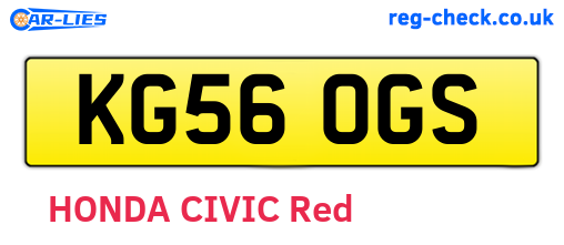 KG56OGS are the vehicle registration plates.