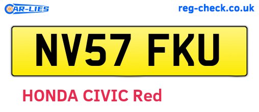 NV57FKU are the vehicle registration plates.