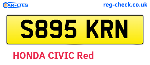 S895KRN are the vehicle registration plates.