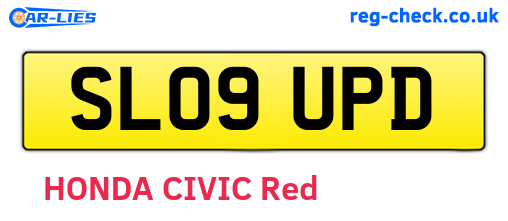 SL09UPD are the vehicle registration plates.