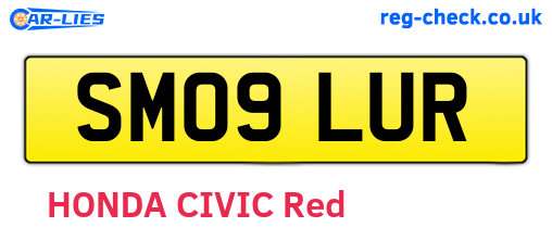 SM09LUR are the vehicle registration plates.