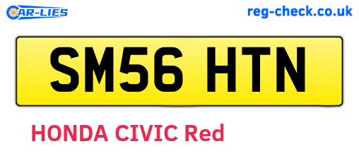 SM56HTN are the vehicle registration plates.