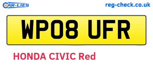WP08UFR are the vehicle registration plates.