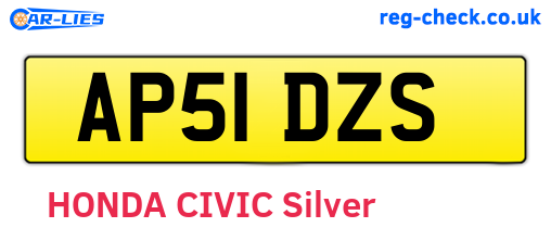 AP51DZS are the vehicle registration plates.