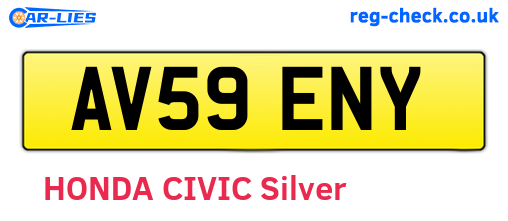 AV59ENY are the vehicle registration plates.