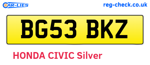 BG53BKZ are the vehicle registration plates.