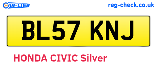 BL57KNJ are the vehicle registration plates.