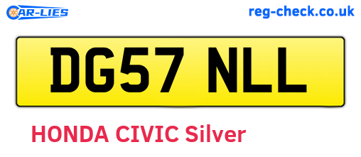DG57NLL are the vehicle registration plates.