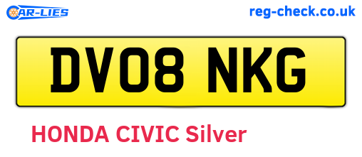 DV08NKG are the vehicle registration plates.
