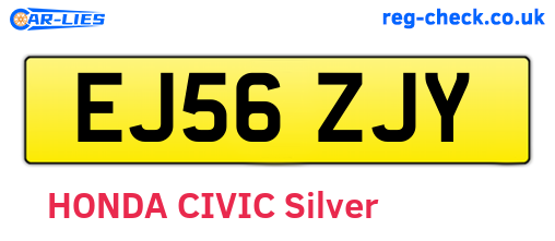 EJ56ZJY are the vehicle registration plates.