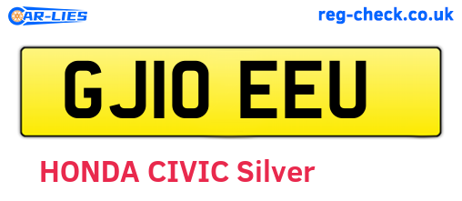 GJ10EEU are the vehicle registration plates.