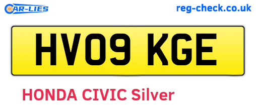 HV09KGE are the vehicle registration plates.