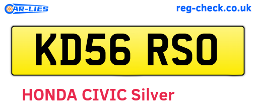 KD56RSO are the vehicle registration plates.