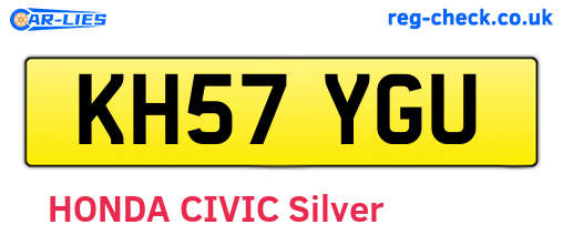KH57YGU are the vehicle registration plates.