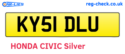 KY51DLU are the vehicle registration plates.