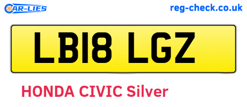 LB18LGZ are the vehicle registration plates.
