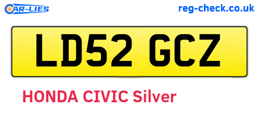 LD52GCZ are the vehicle registration plates.