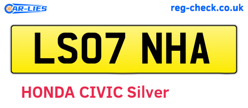 LS07NHA are the vehicle registration plates.