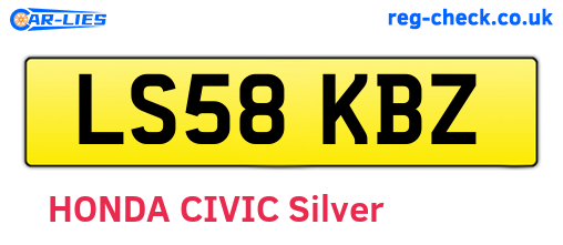 LS58KBZ are the vehicle registration plates.