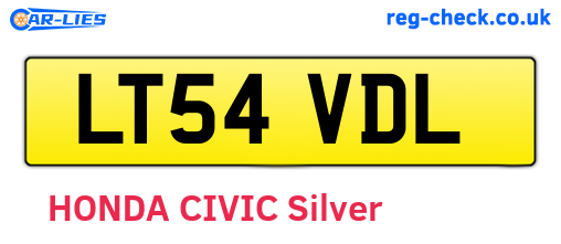 LT54VDL are the vehicle registration plates.