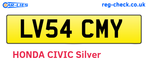 LV54CMY are the vehicle registration plates.