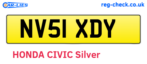 NV51XDY are the vehicle registration plates.